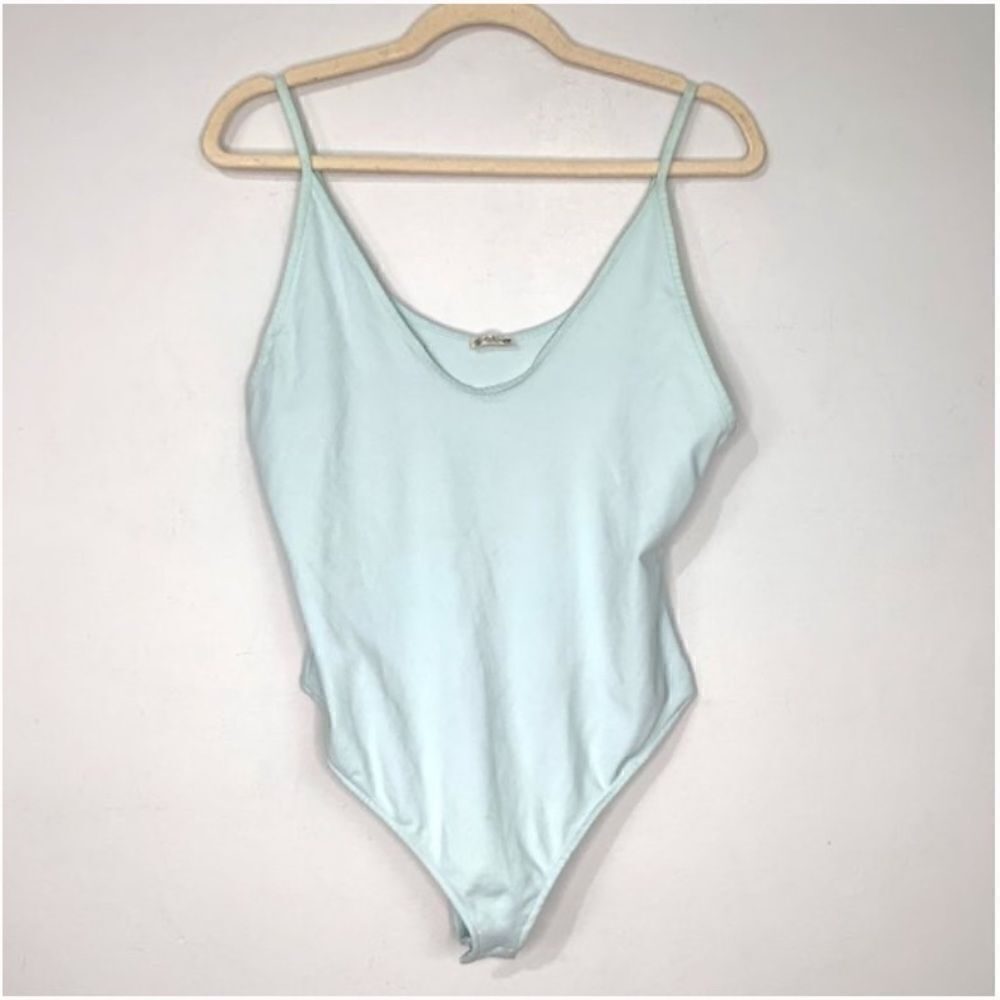 NWT - INTIMATELY FREE PEOPLE Baby Blue Thong Seamless Bodysuit Size: XS - Picture 2 of 9